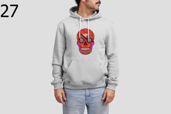 Sweat à Capuche Mixte Skull Art
