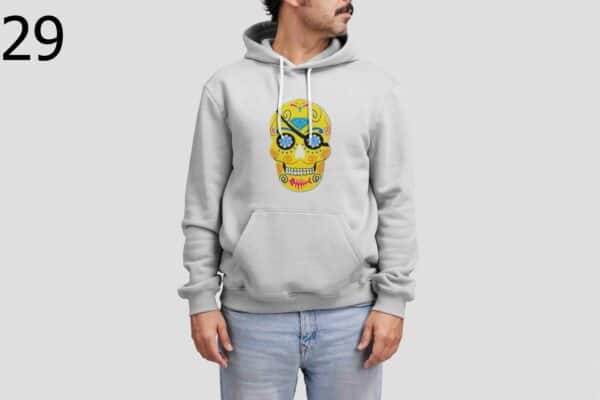 Sweat à Capuche Mixte Skull Art