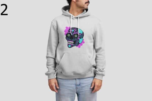Sweat à Capuche Mixte Skull Art