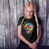 T-shirt Femme Skull Art