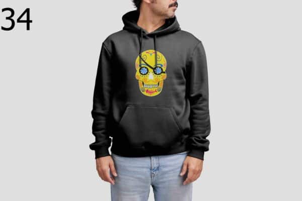 Sweat à Capuche Mixte Skull Art
