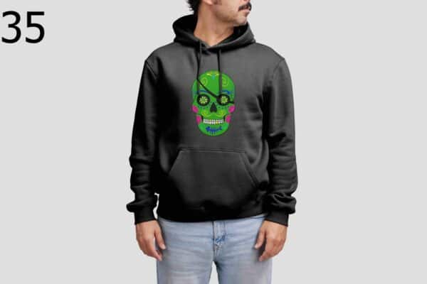 Sweat à Capuche Mixte Skull Art