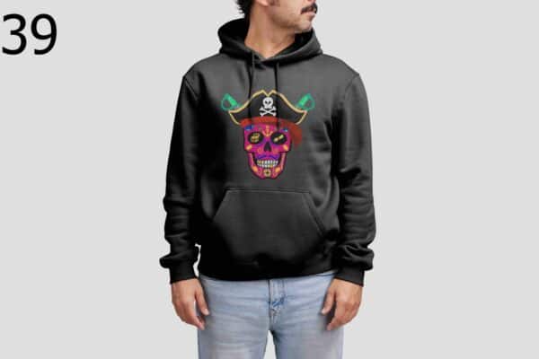 Sweat à Capuche Mixte Skull Art
