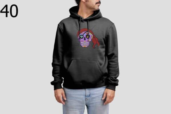 Sweat à Capuche Mixte Skull Art