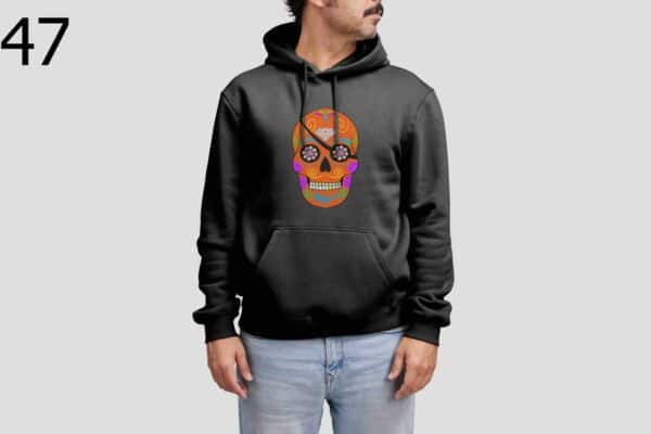 Sweat à Capuche Mixte Skull Art