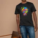 T-shirt Mixte Skull Art