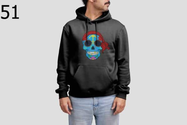 Sweat à Capuche Mixte Skull Art