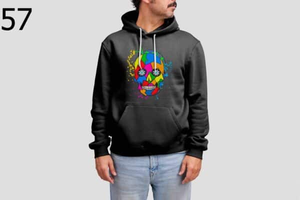 Sweat à Capuche Mixte Skull Art