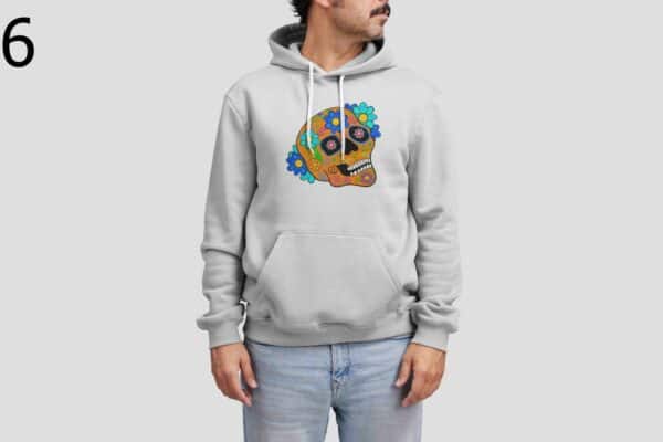 Sweat à Capuche Mixte Skull Art
