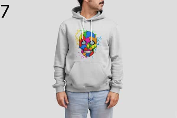 Sweat à Capuche Mixte Skull Art