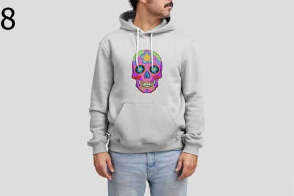 Sweat à Capuche Mixte Skull Art