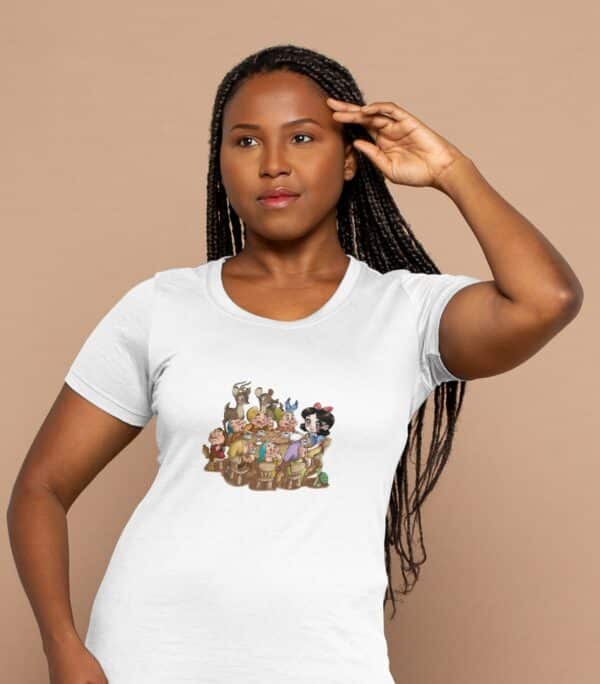T-Shirt Kawaii : Blanche-Neige et les 7 Nains Disney – Image 4