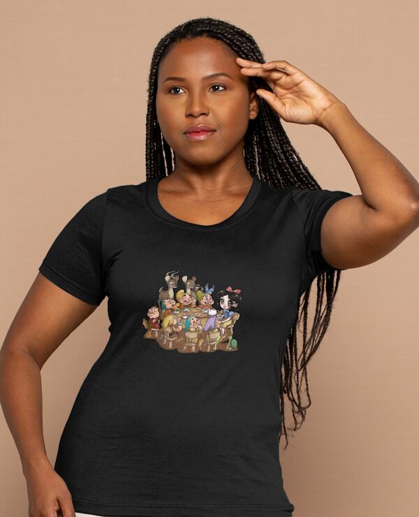 T-Shirt Kawaii : Blanche-Neige et les 7 Nains Disney – Image 3