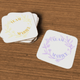 Couronne fleur mariage dessin : sous-verres team mariée