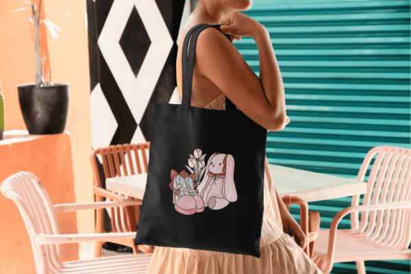 Coquette sac : tote bag peluche – Image 2