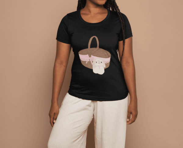 Tenue coquette : t-shirt panier lapin – Image 6