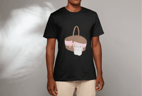 Tenue coquette : t-shirt panier lapin – Image 2
