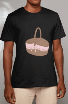Coquette vetement : t-shirt panier