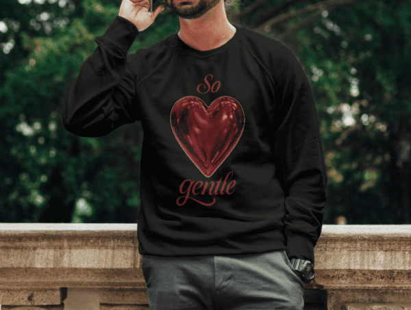 Pull coquette : coeur rouge – Image 3