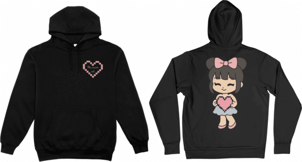 Coquette style : sweat fille coeur – Image 3