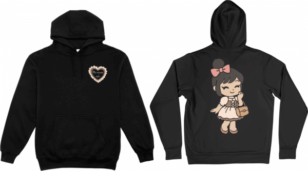 Hoodie coquette : sweat femme avec sac – Image 3
