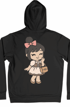 Hoodie coquette : sweat femme avec sac