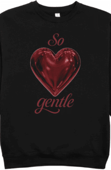 Pull coquette : coeur rouge