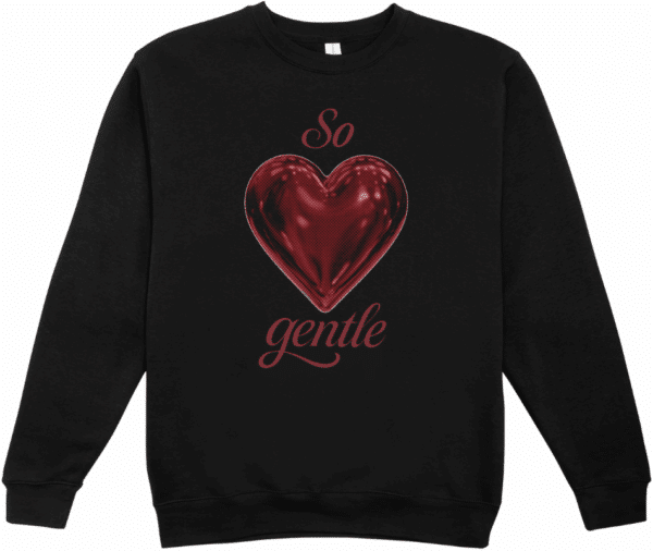 Pull coquette : coeur rouge