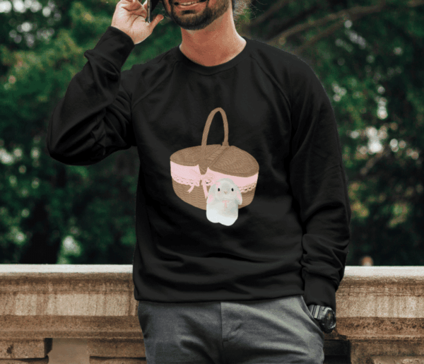 Art coquette : pull panier lapin – Image 4