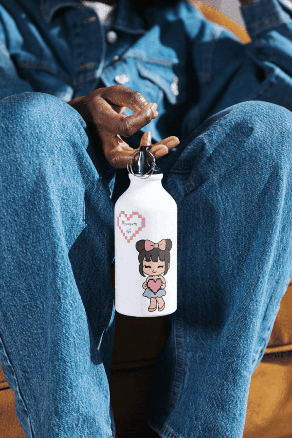 Coquette design : gourde fille coeur