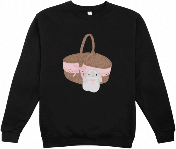 Art coquette : pull panier lapin – Image 2