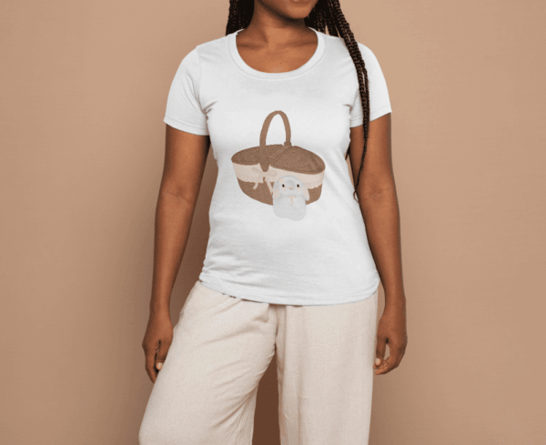 Tenue coquette : t-shirt panier lapin – Image 5
