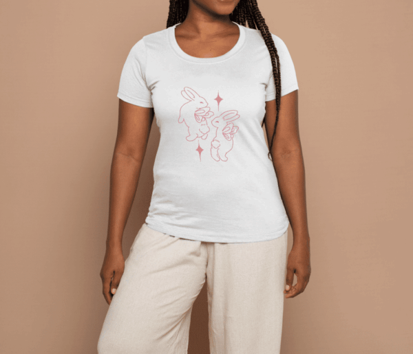 T shirt coquette : lapins – Image 5