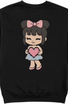 Look coquette : pull fille coeur