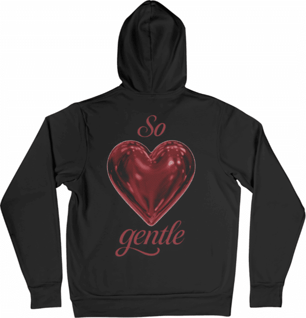 Sweat coquette : coeur rouge