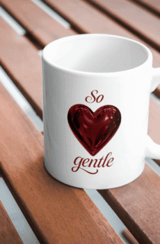 Mug coquette : coeur rouge