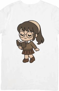 Coquette outfit : t-shirt femme studieuse
