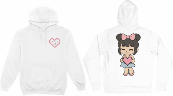 Coquette style : sweat fille coeur – Image 2