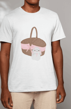 Tenue coquette : t-shirt panier lapin