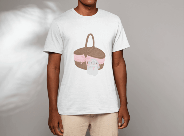 Tenue coquette : t-shirt panier lapin