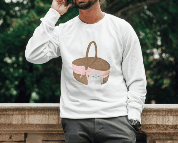 Art coquette : pull panier lapin – Image 3