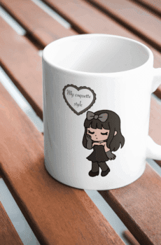 Aesthetic coquette : mug cute girl