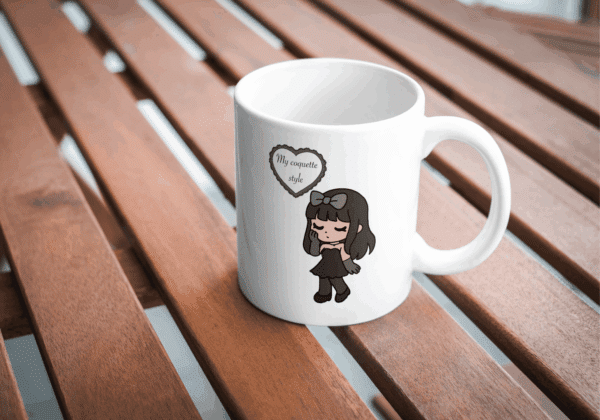 Aesthetic coquette : mug cute girl