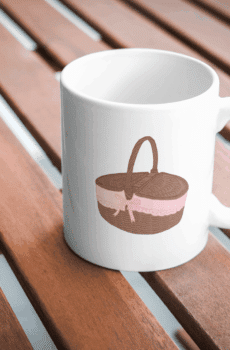 Coquette art : mug panier