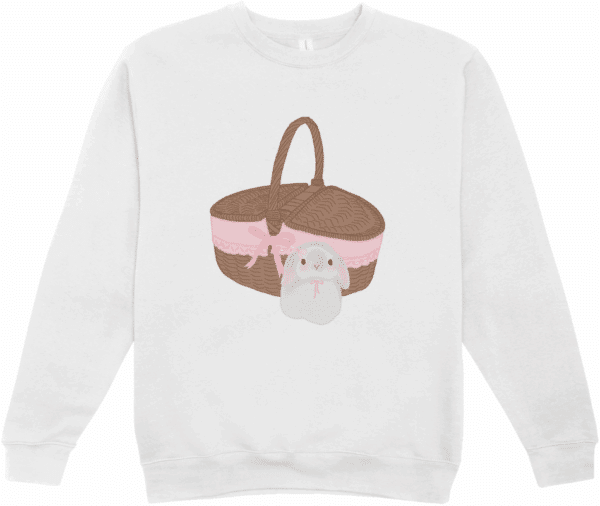 Art coquette : pull panier lapin