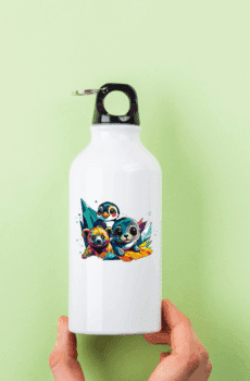 Produit pop art: gourde animaux polaires