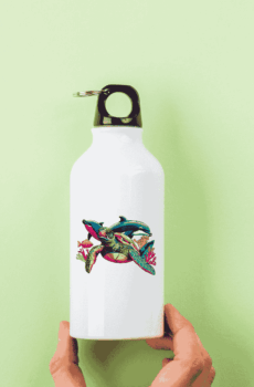Image pop art : gourde animaux marins