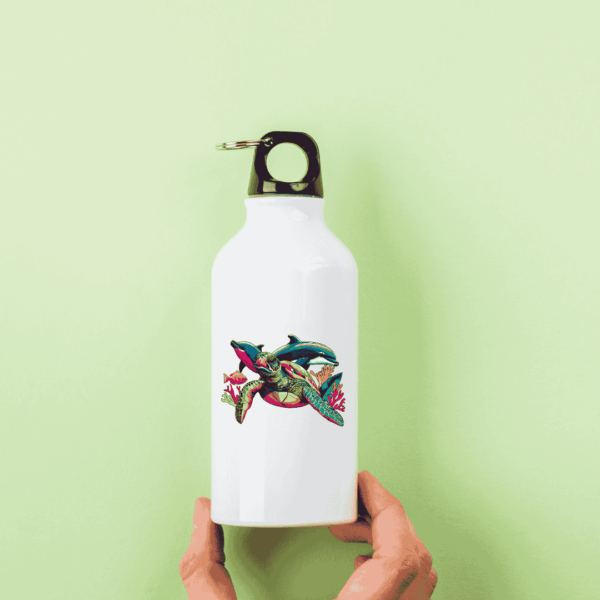 Image pop art : gourde animaux marins