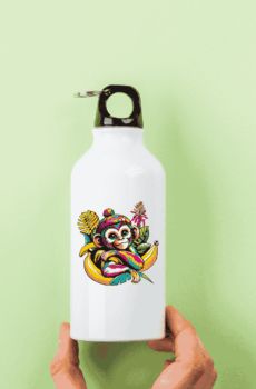 Illustration pop art : gourde singe
