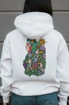Maya vetement : sweat Xipe Totec multicolore